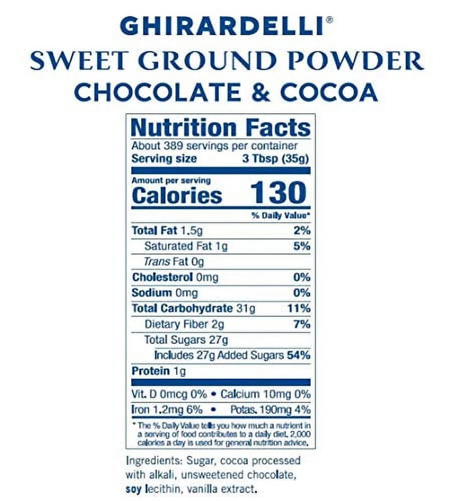Sweet Ground Chocolate & Cocoa Powder, 30 Pound L2027