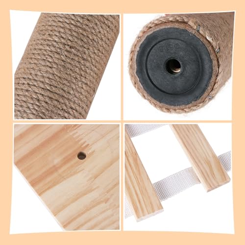 Cat Wall Shelves Set of 7 Wall Mounted Cat Furniture with Cat Scratching Post T7339