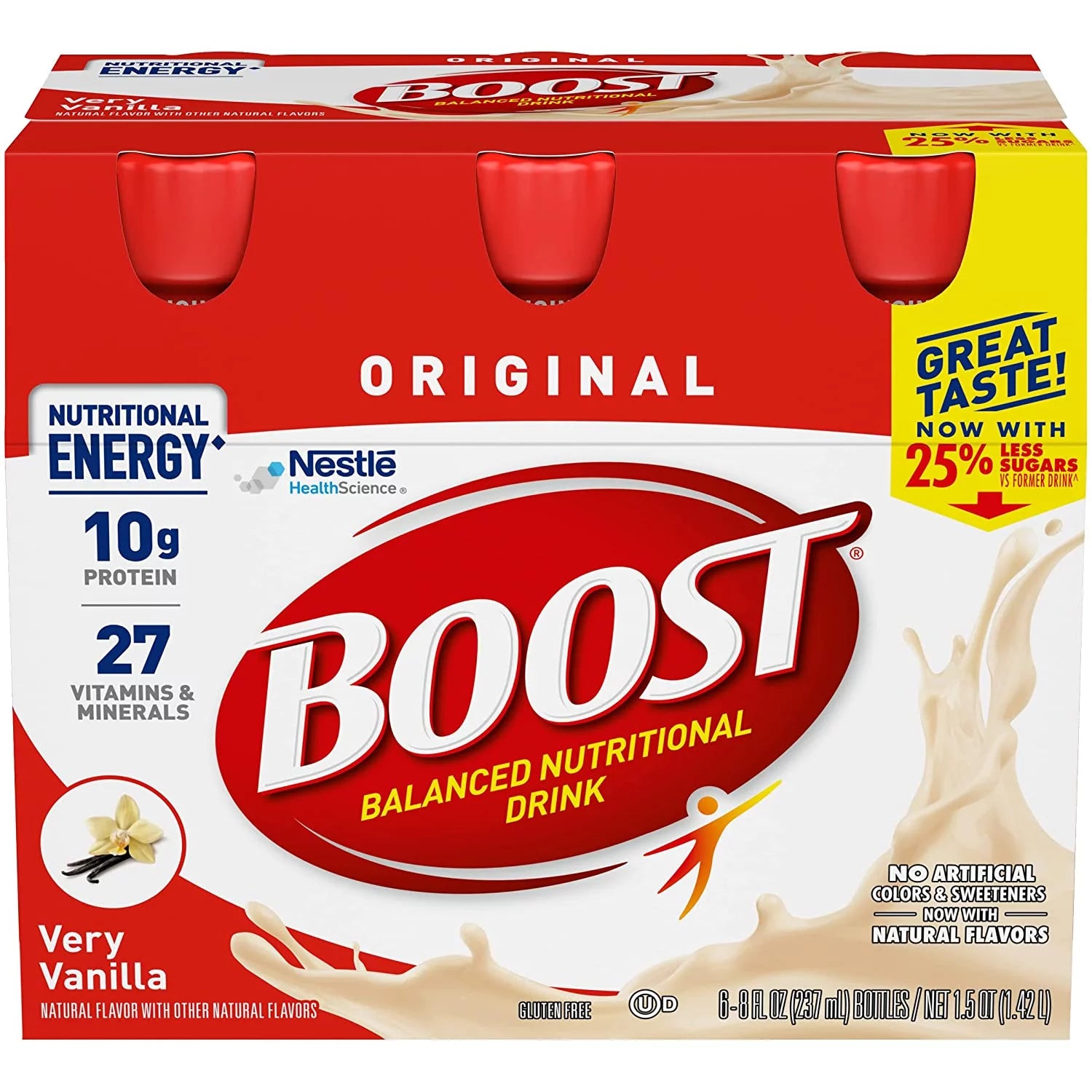 Vanilla Nutritional Drink, 8 oz, 6-CT (Pack of 2) U319303