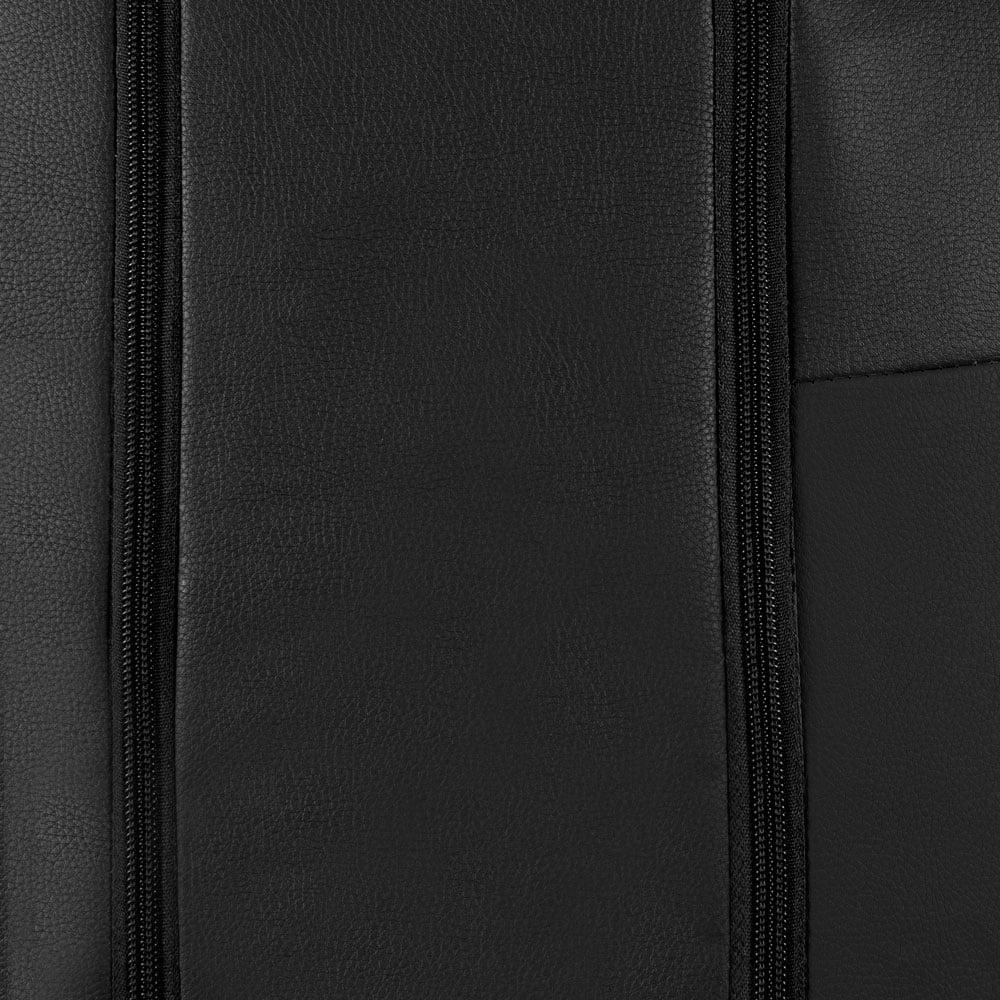 Classic Black Faux Leather Car Seat Covers Full Set V8912