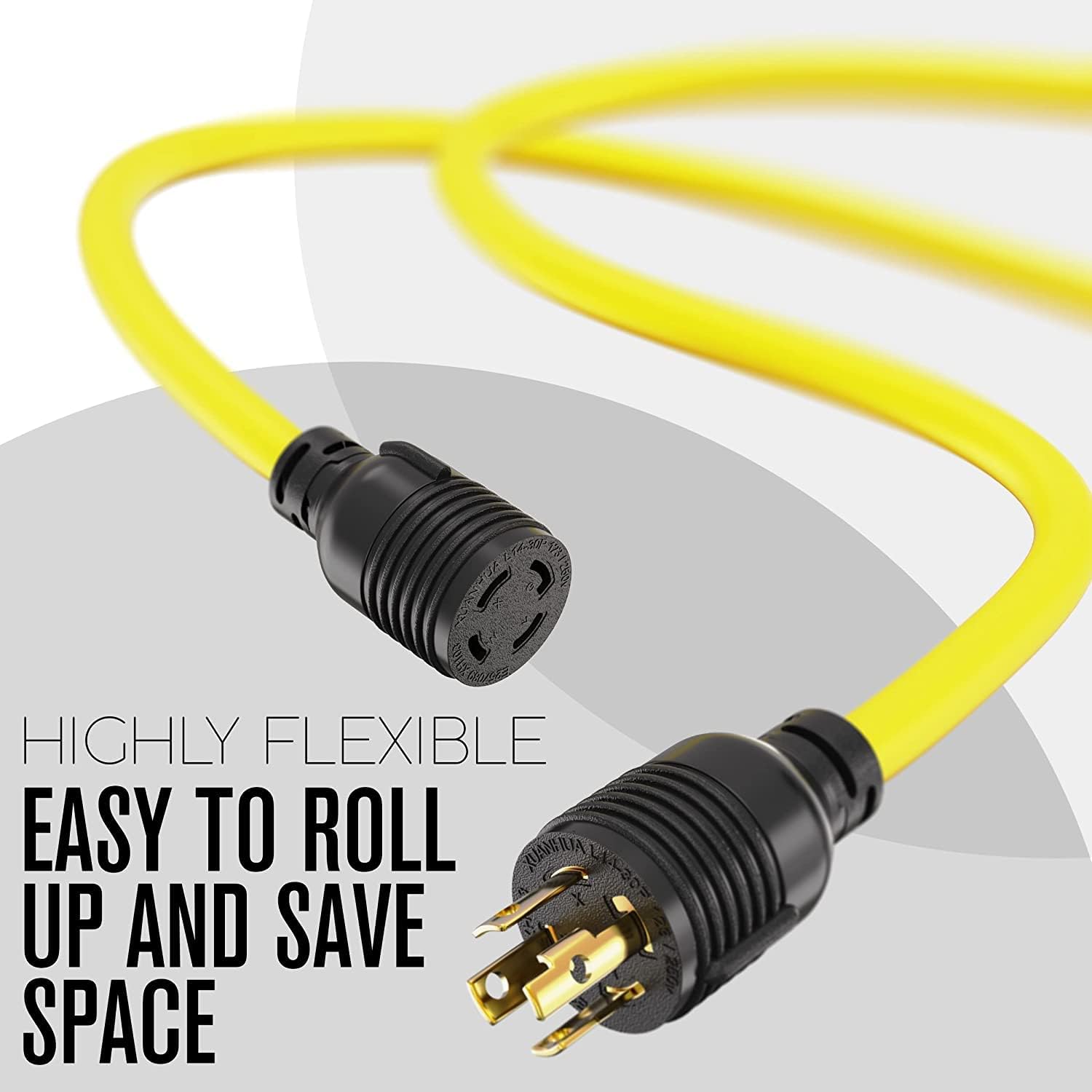 30 Amp 25 Ft 4 Prong Generator Extension Cord K594979