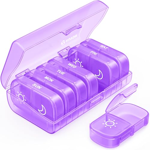 XL Weekly Pill Organizer 2 Times a Day, AM PM Pill Box 7 Day W8767