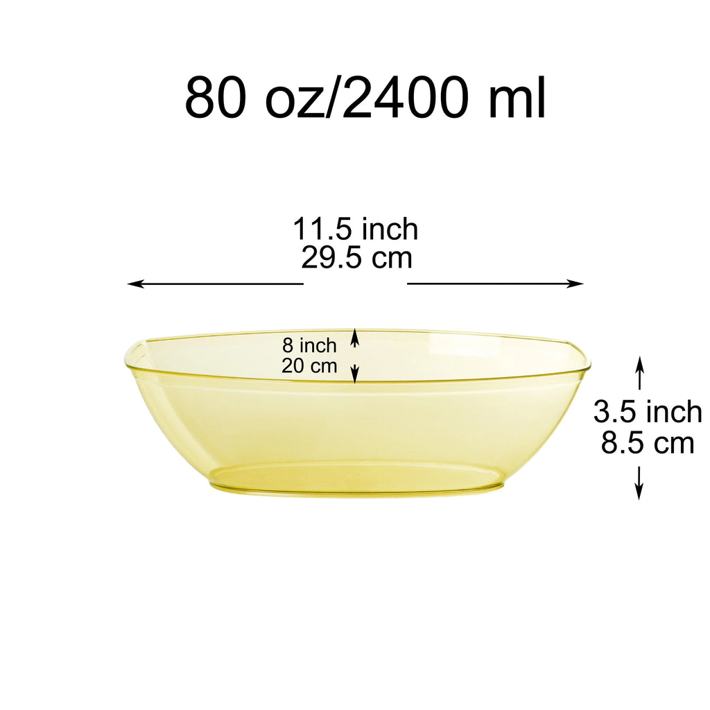8 Pack 80 Ounce Plastic Mixing and Serving Bowls, Set of 8 H479630