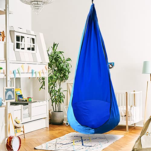 Pink Pod Swing Seat Hanging Hammock Chair with Inflatable Pillow O81902