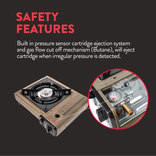 Dual Fuel Portable Camping Stove with Carrying Case P857197