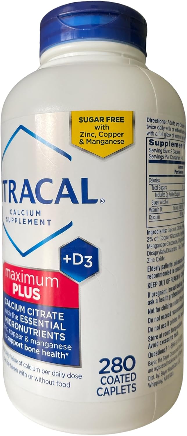 Calcium Citrate Caplets Maximum Plus D3 280 ct. H98781