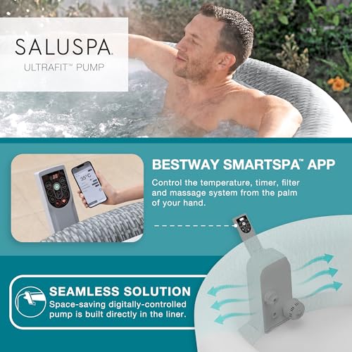 Large Round 7 Person Inflatable Hot Tub with Cover H33833