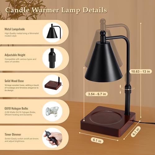 White Gold Candle Warmer Lamp with 2 Bulbs Z726168