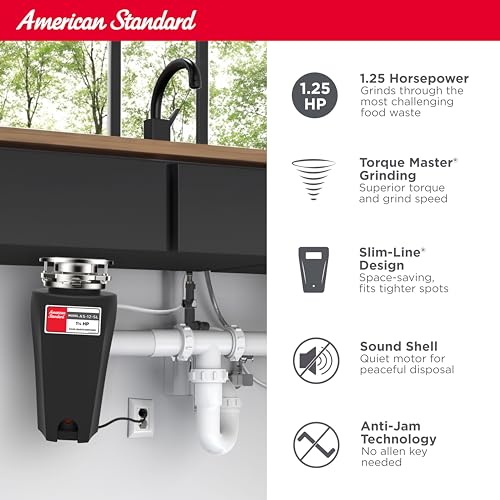Black 1/2 HP Heavy Duty Garbage Disposer P714