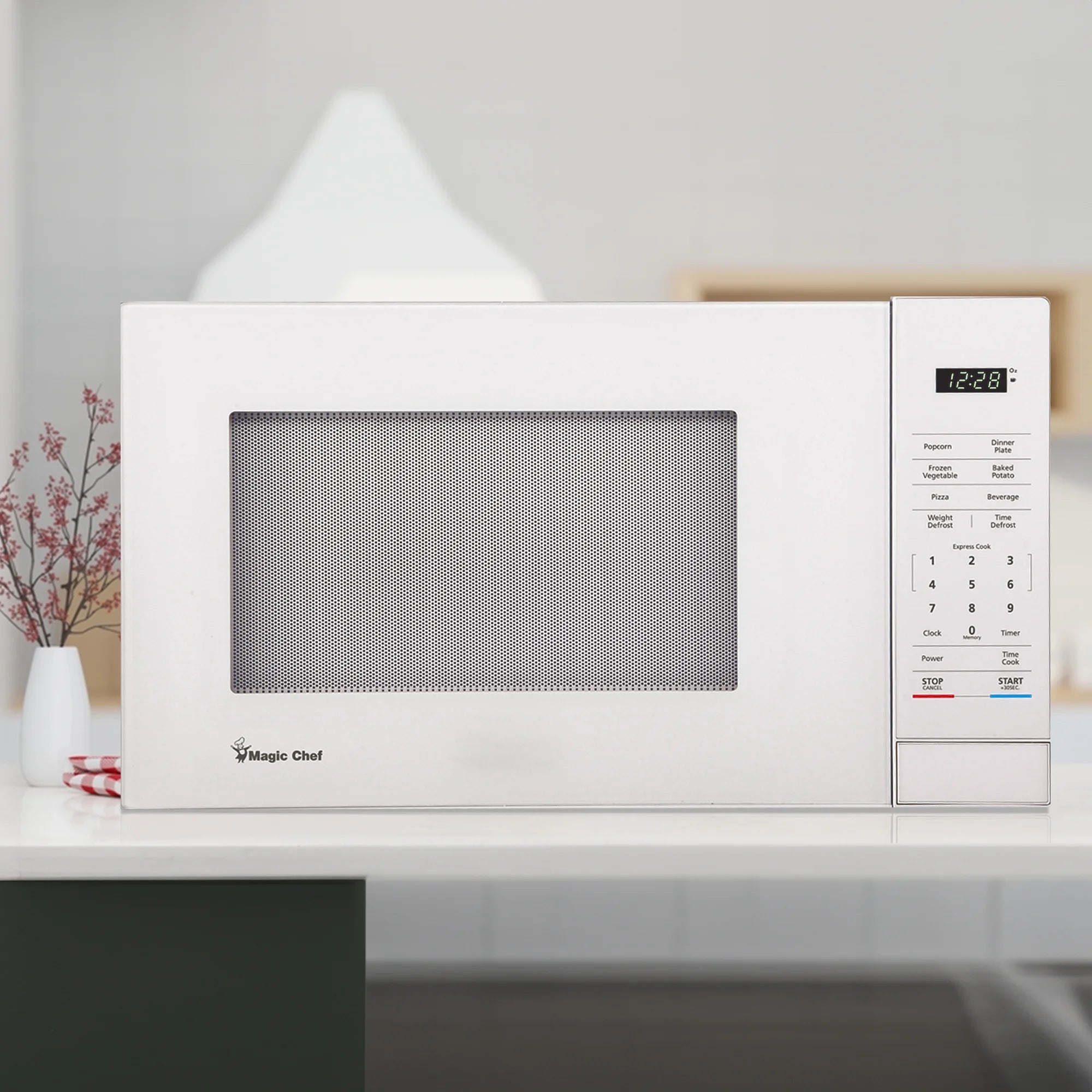 White Countertop Microwave Oven, 1,000 Watts Q22593