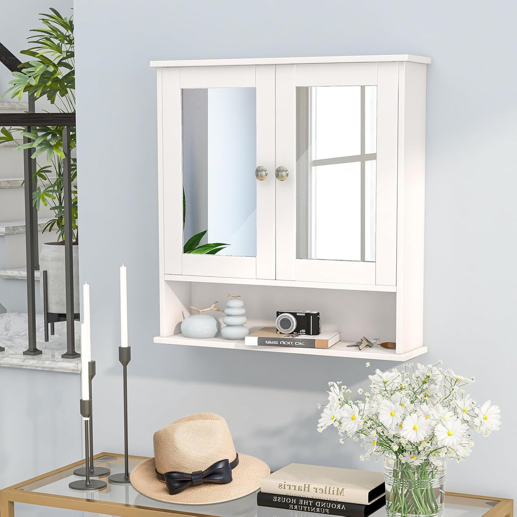 White Wall Bathroom Storage Cabinet H447794