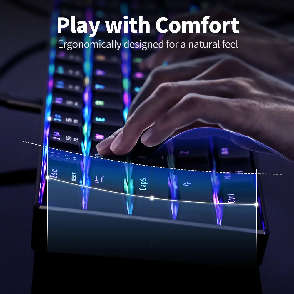 61 Keys RGB USB Mechanical Gaming Keyboard C7947