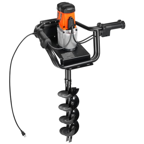 5.71 in 1500W 140 RPM Alloy Steel Earth Auger Drill Bit with Extension Rod Z544