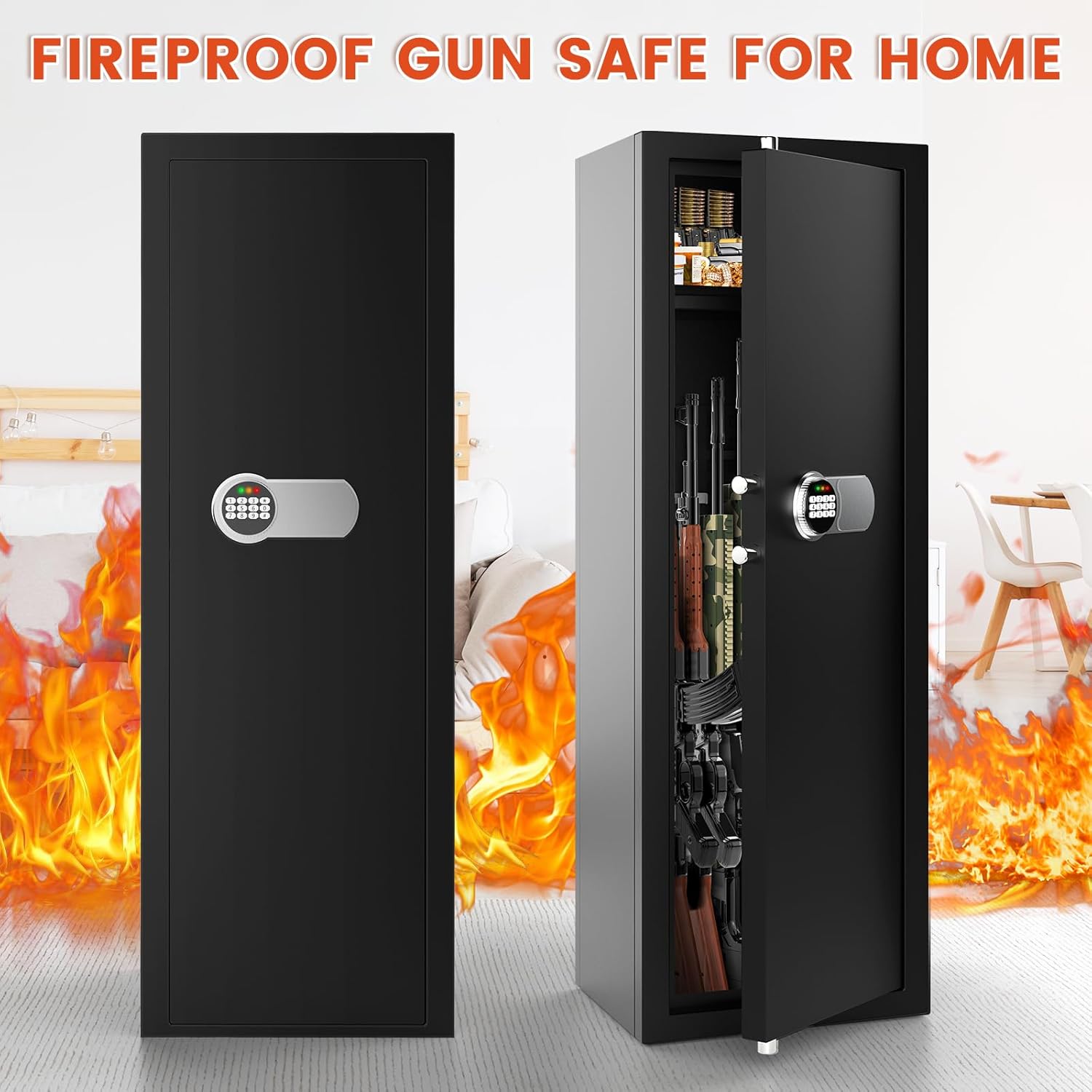 Fireproof Gun Safe with Combination & Spare Keys F11563