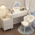 Vanity Table with Drawers and LED Mirror, Solid Wood, 40" G788