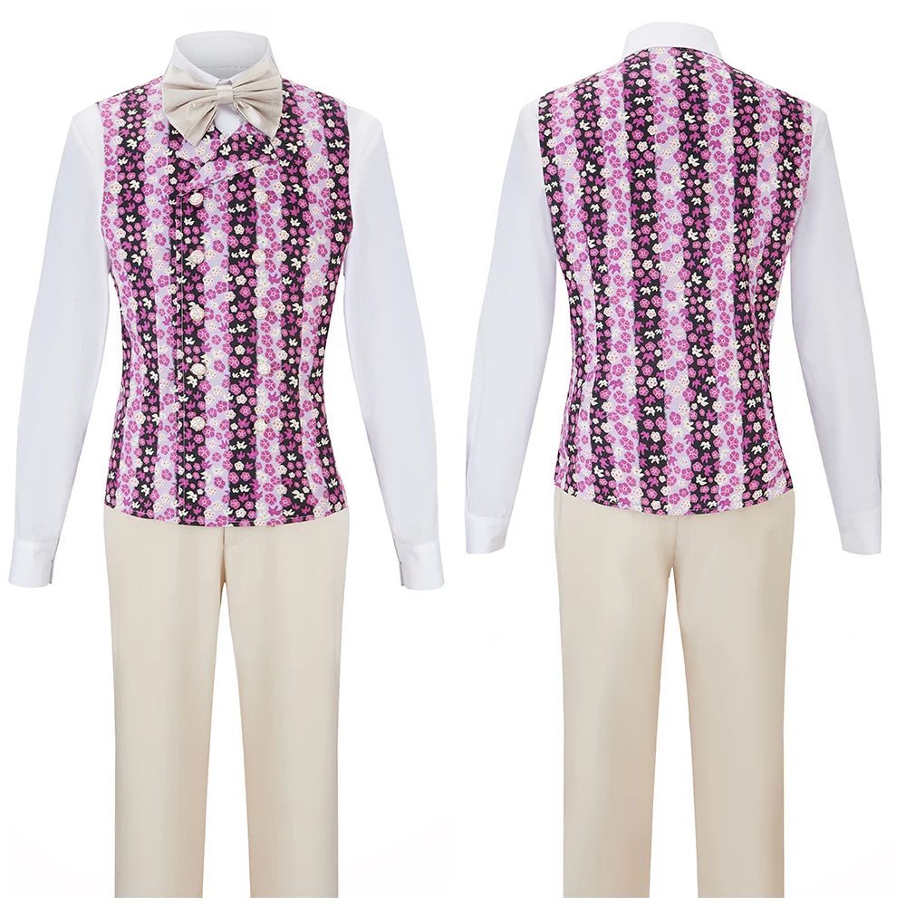 Trench Floral Vest Uniform Suit With Hat B271454