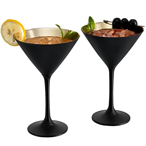 8 Ounce Copper Tone Martini Glasses, Set of 2 P914363