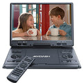 14.9" Portable DVD Player with 12.5" HD Swivel Screen, 6 Hours Rechargeable Battery, Car Headrest Mount F6011