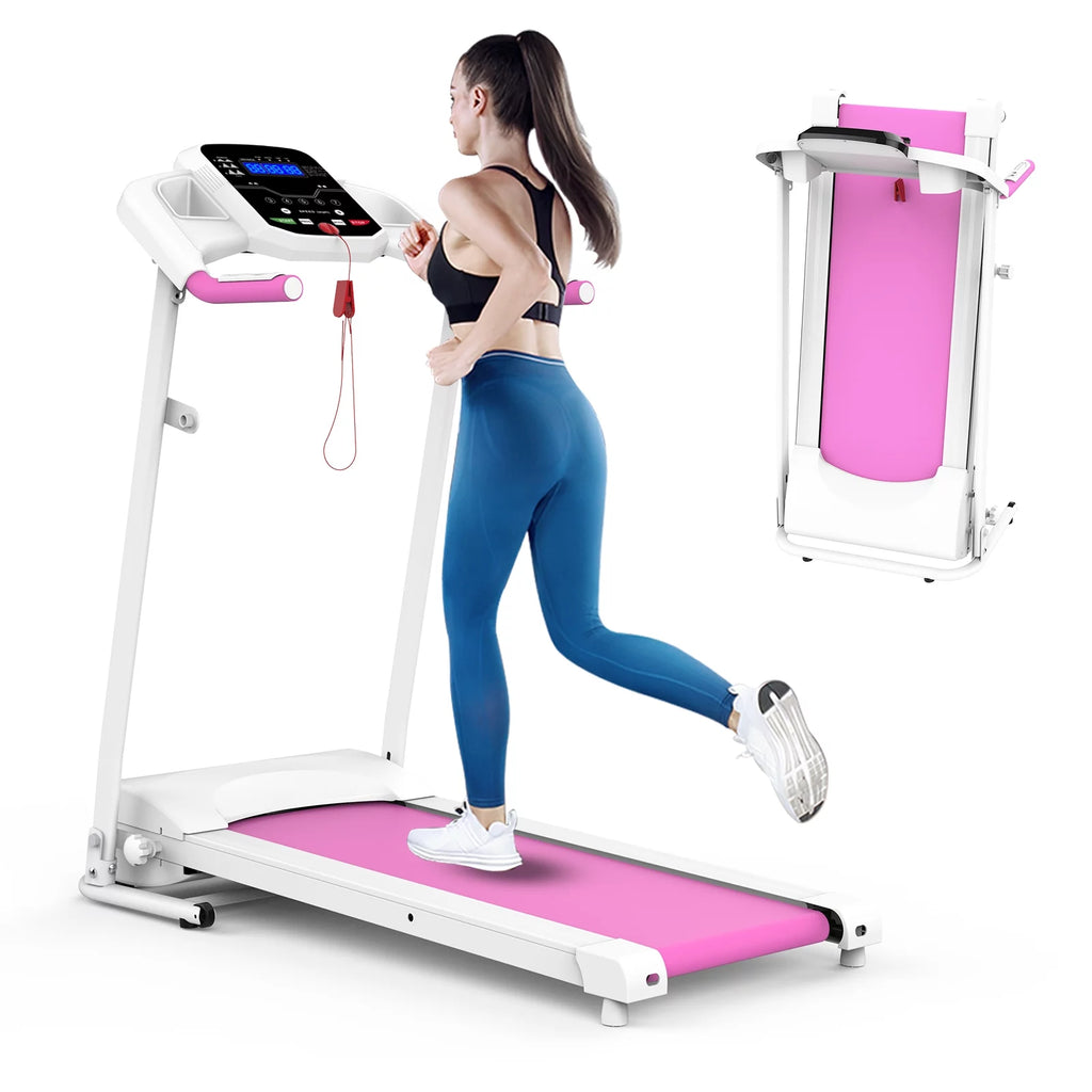 White Foldable Electric Treadmill H227