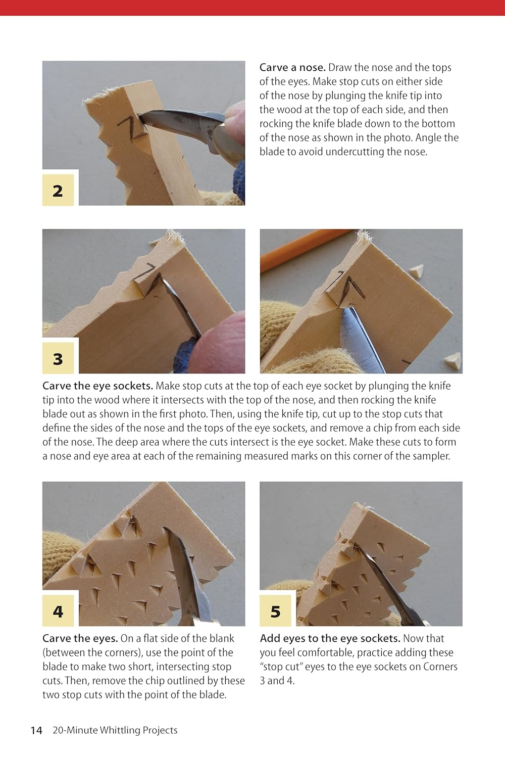Whittling Projects: Step-by-Step Instructions & Photos to Carve Wood Figures V8631