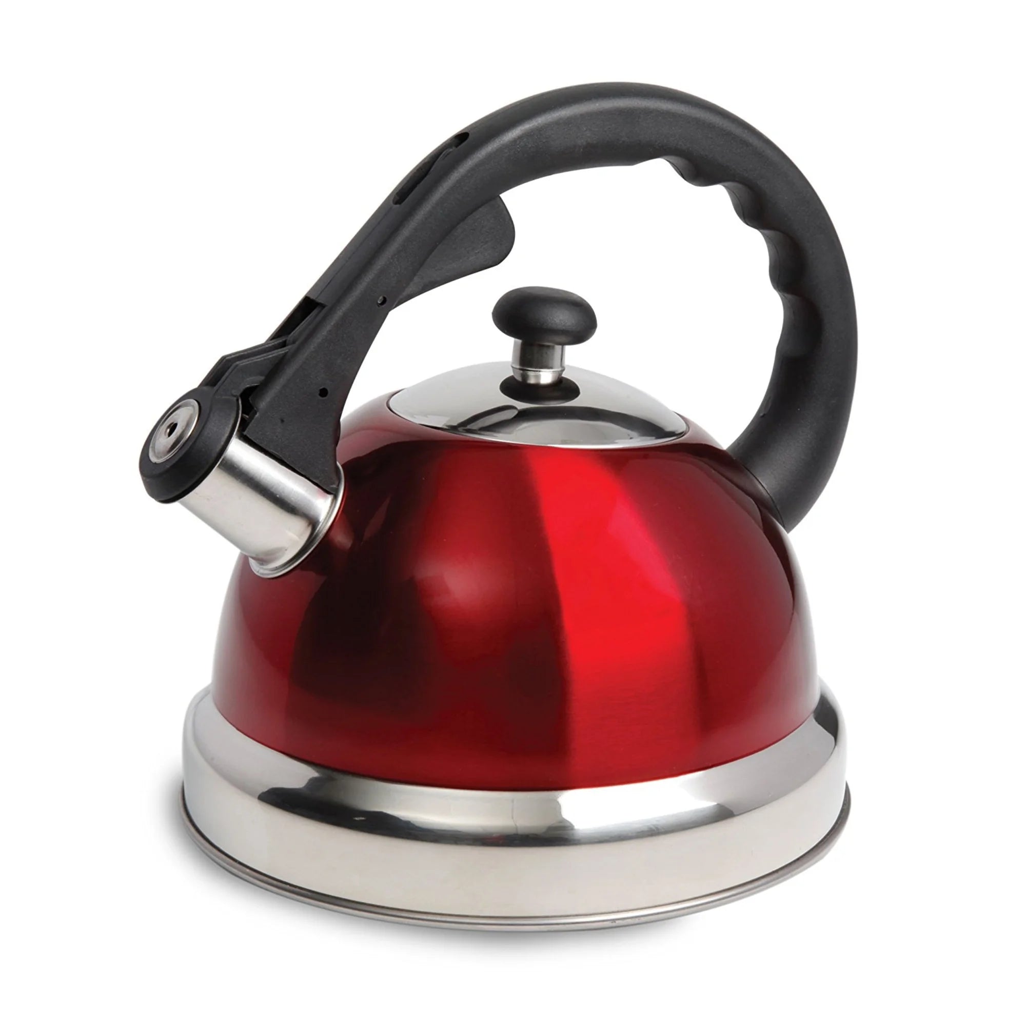 1.7 Qt Whistling Stainless Steel Tea Kettle in Red H316762