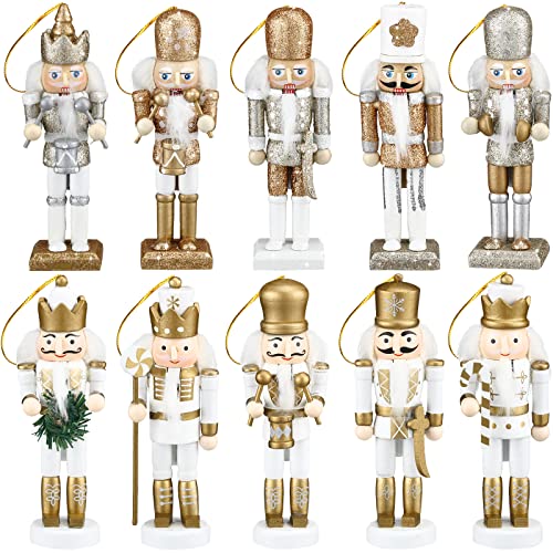 10 Pcs Wooden Nutcracker Ornaments Q1568