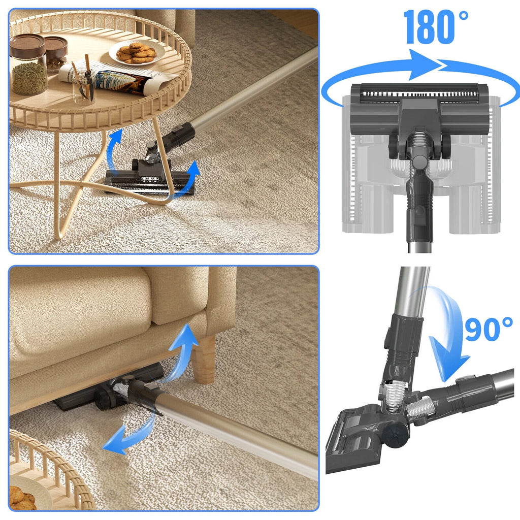 Cordless Stick Vacuum Cleaner with LED Light and 2000mAh Rechargeable Battery G731863