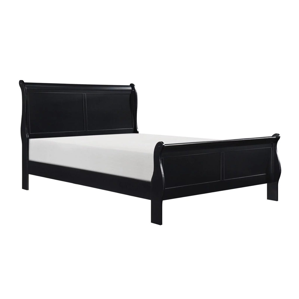 Black Finish 3pc Queen Bed and Nightstands Bedroom Set G83866