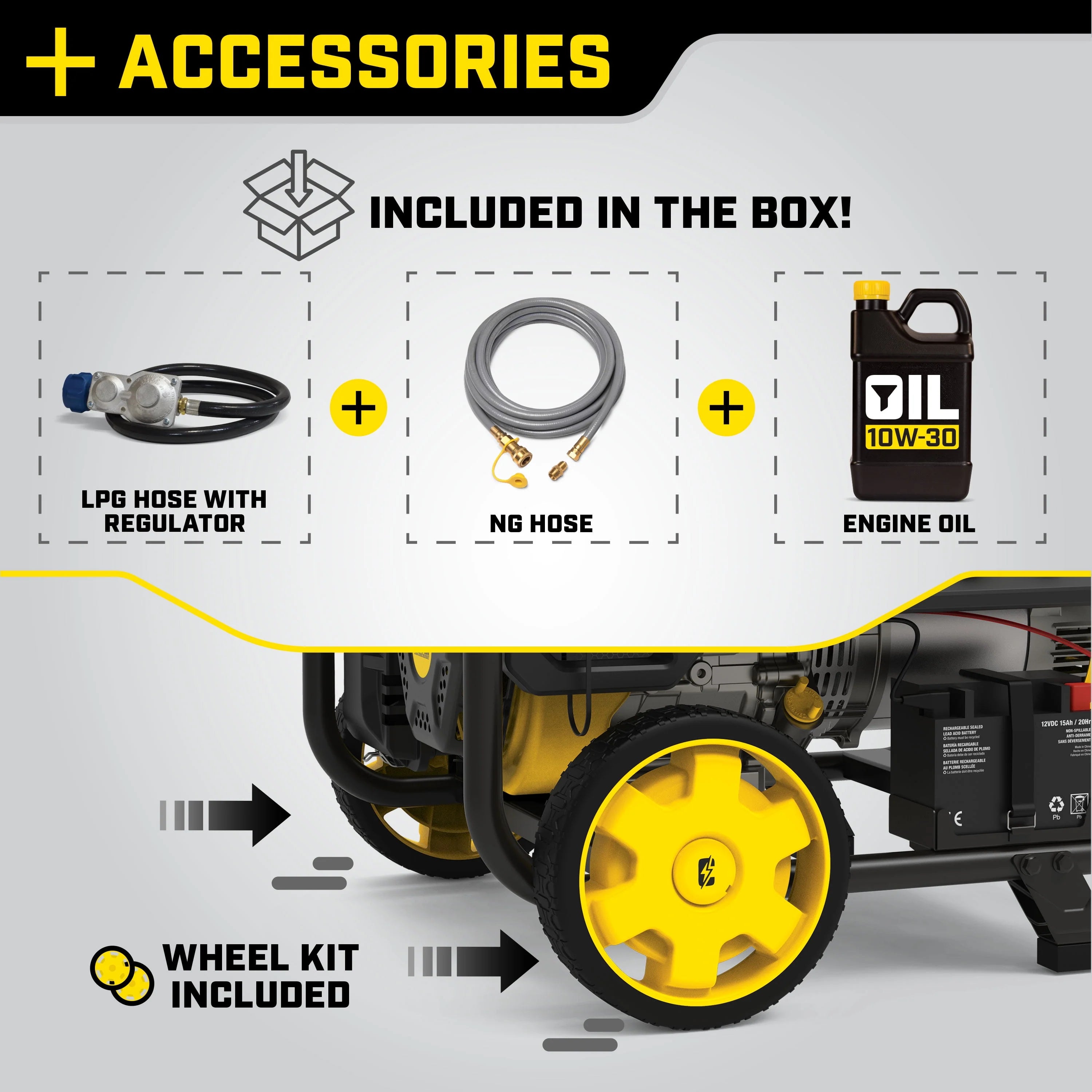 6500-Watt Tri-Fuel Portable Generator with Electric Start V6013