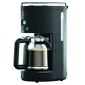 Black 12 Cup Programmable Coffee Machine with Borosilicate Glass Carafe U673