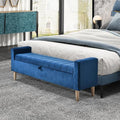 Gray Velvet Upholstered Storage Ottoman Bench C69706