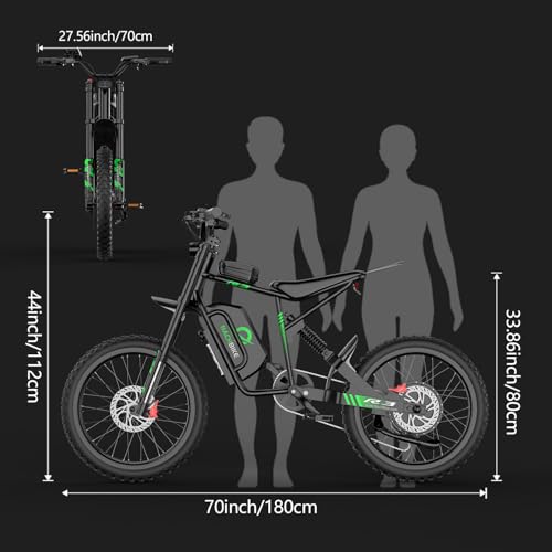 4000W 60V25Ah Electric Dirt Bike with 19'' Tire W7257