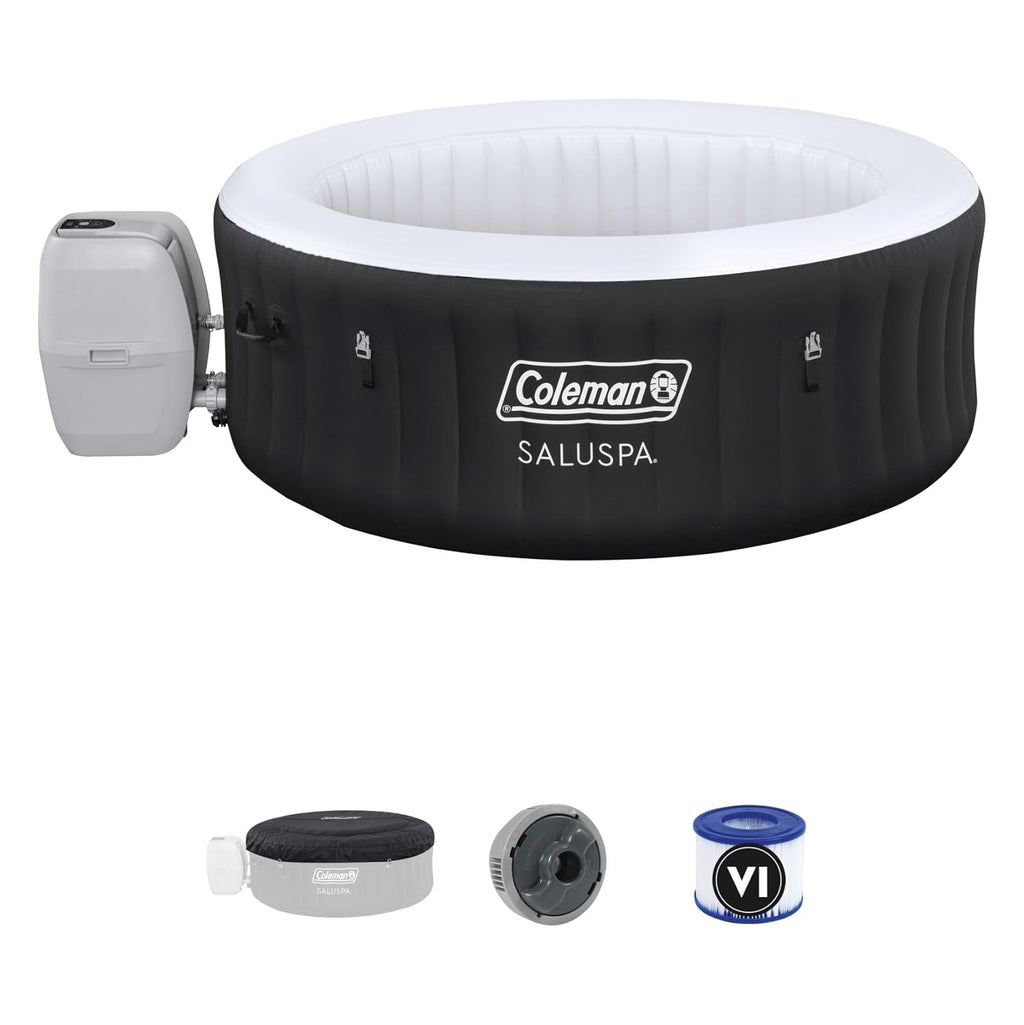 Inflatable Hot Tub Round Portable Outdoor Spa with Cover X459271