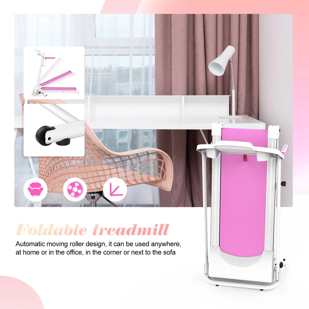 White Foldable Electric Treadmill H227