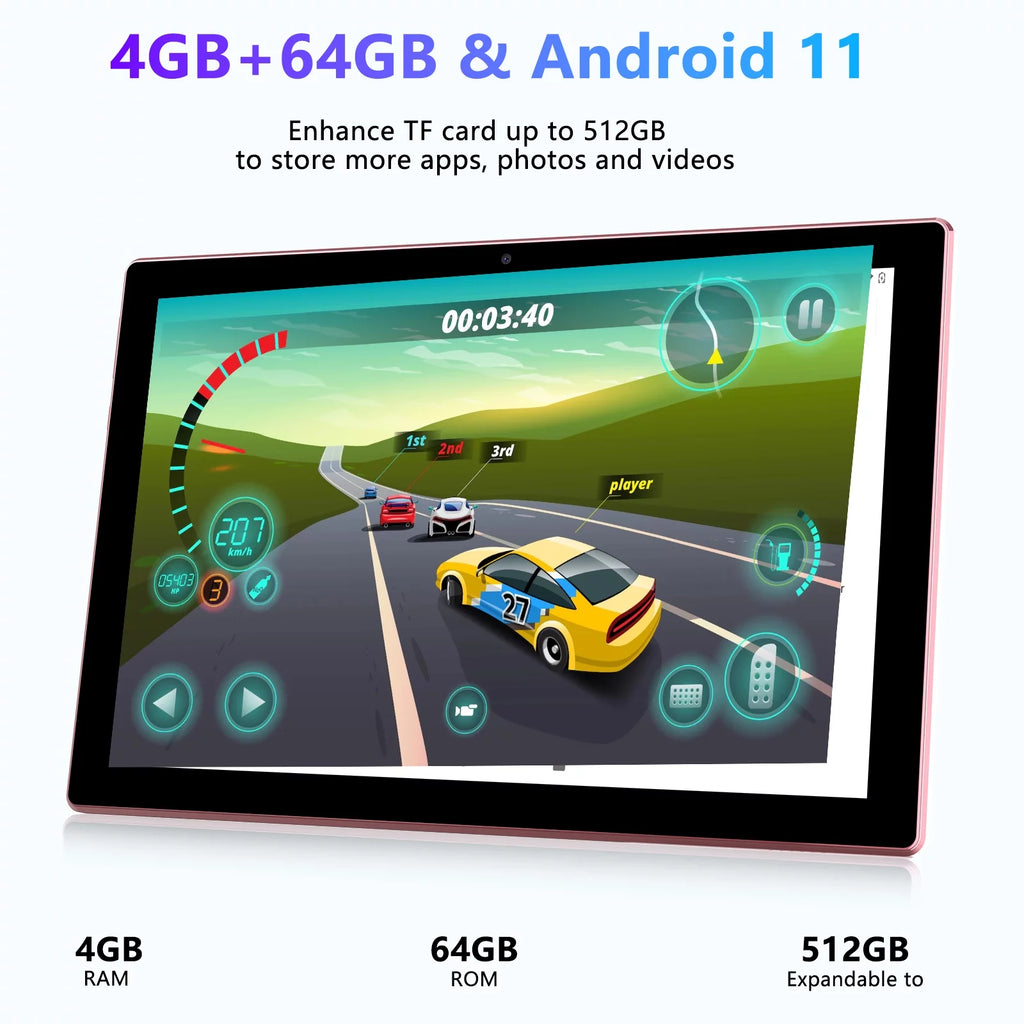 10.1 inch 2 in 1 Tablet with Keyboard, 8GB RAM+64GB ROM P258058
