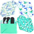 Charcoal Reusable Menstrual Pads 6 Pack with 1 Cloth Mini Wet Bag R356