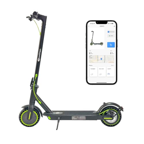 Electric Scooter with 500W Motor, 15-19MPH Max Speed, 18-21 Miles Range, 8.5" Solid Tires, 7.8AH Battery, Foldable (Green) H22103