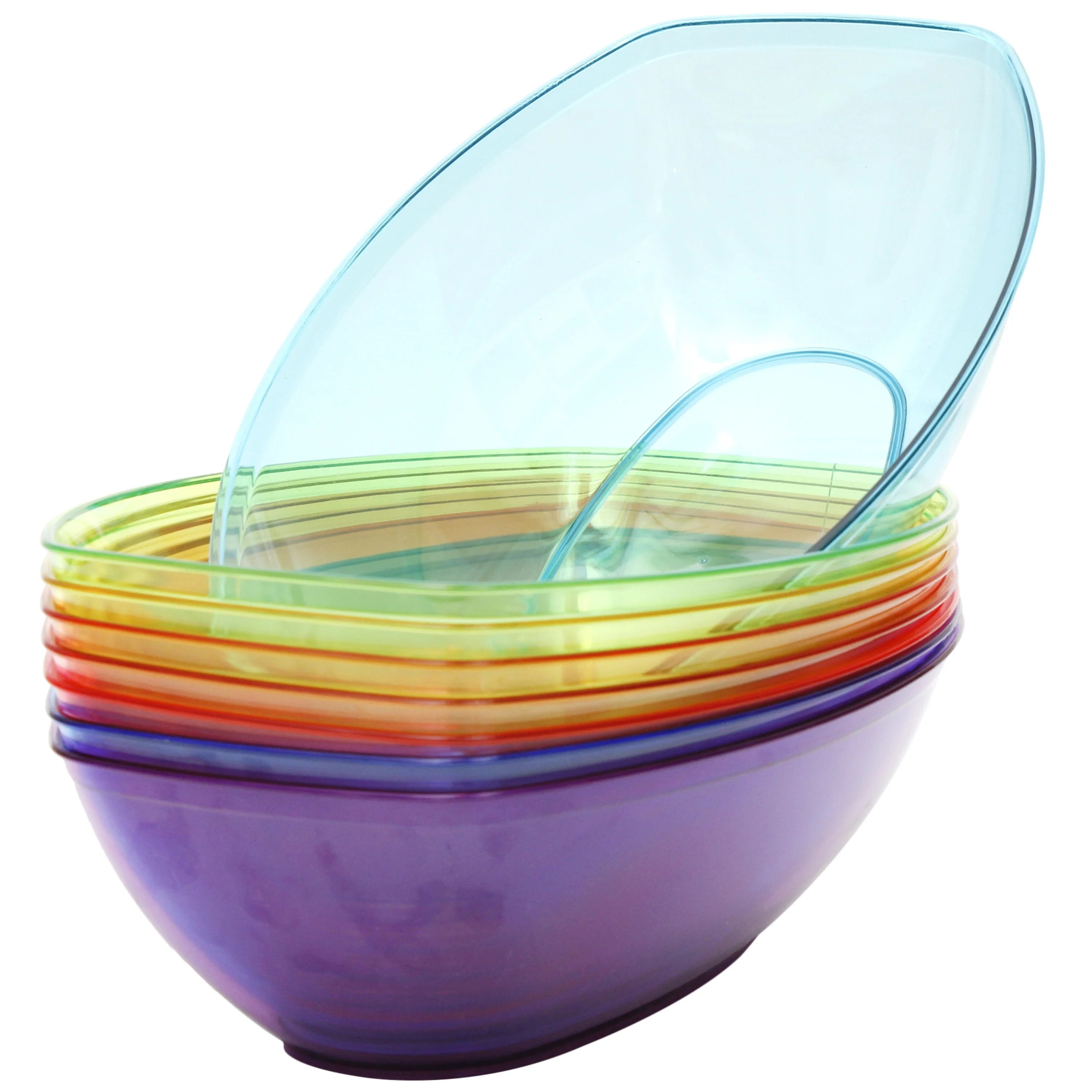 8 Pack 80 Ounce Plastic Mixing and Serving Bowls, Set of 8 H479630