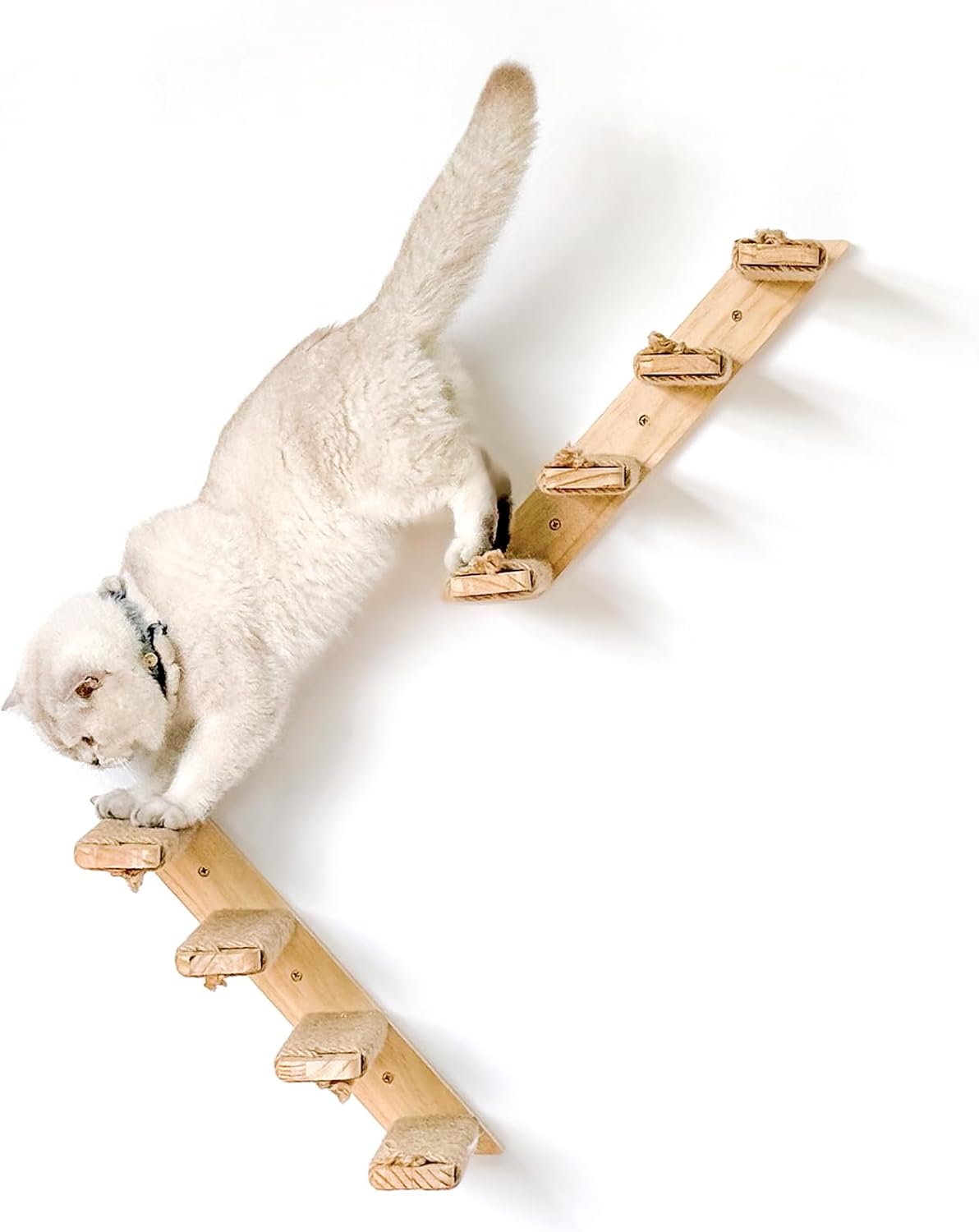 2 Pack 4 Steps Cat Wall Shelves with Eco-Friendly Sisal Rope A259871