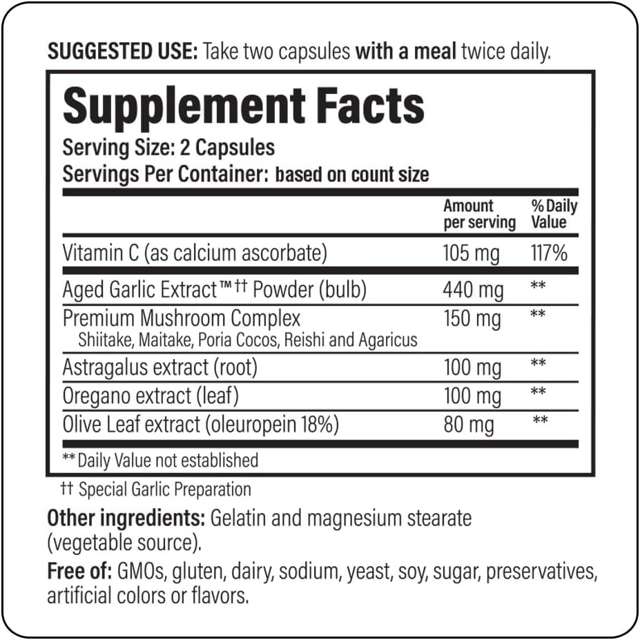 300 Capsules Aged Garlic Extract D32722