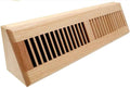 24" Wooden Floor Baseboard Register - Red Oak Wood Air Supply Vent A355