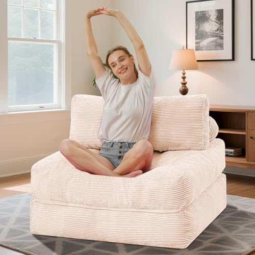 Black Folding Sofa Bed with Dual-Pillow W425