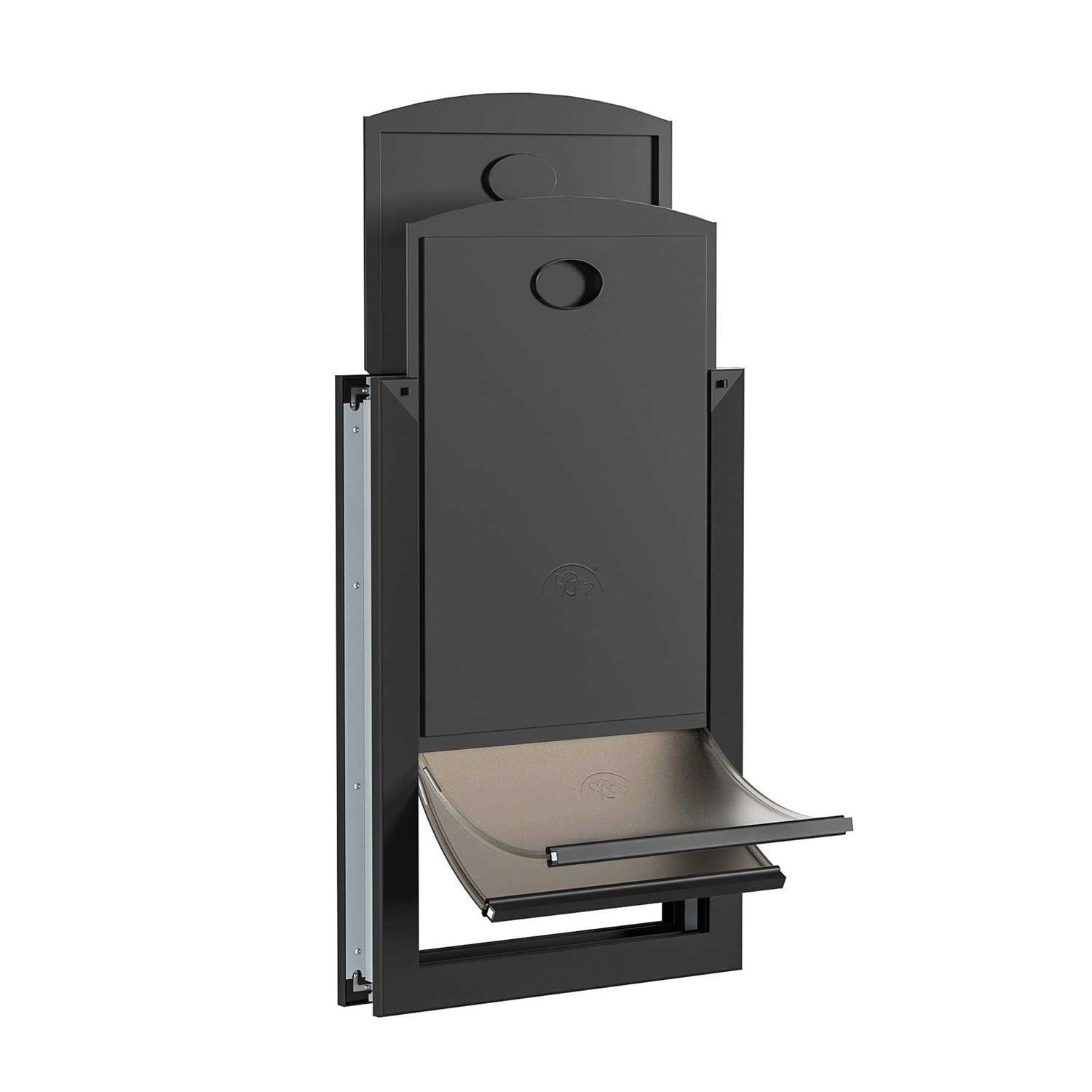 Weatherproof Dog Door with Sliding Lock Panel, Double Flap X94182