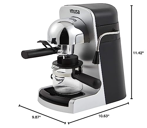 4 Cup Espresso Cappuccino Maker, Black X821