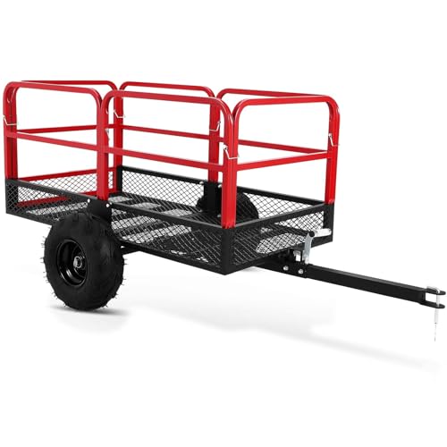 1500 LBS 22 Cubic Feet Heavy Duty Steel Dump Cart with 2 Wheels I382073