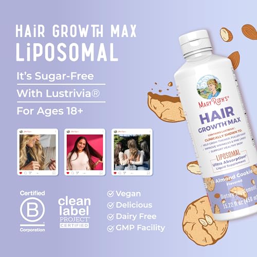 15.22 Fl Oz Liposomal Hair Growth with Biotin 10000mcg and Pumpkin Seed Oil B54092