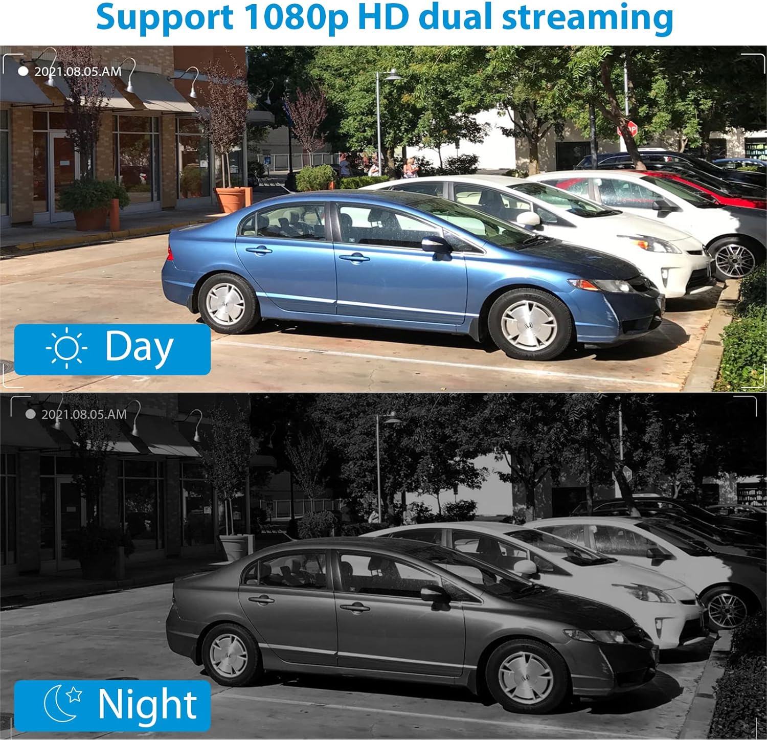 4Pcs Wireless Security Camera System with 1TB Hard Drive Two-Way Audio Night Vision B626249
