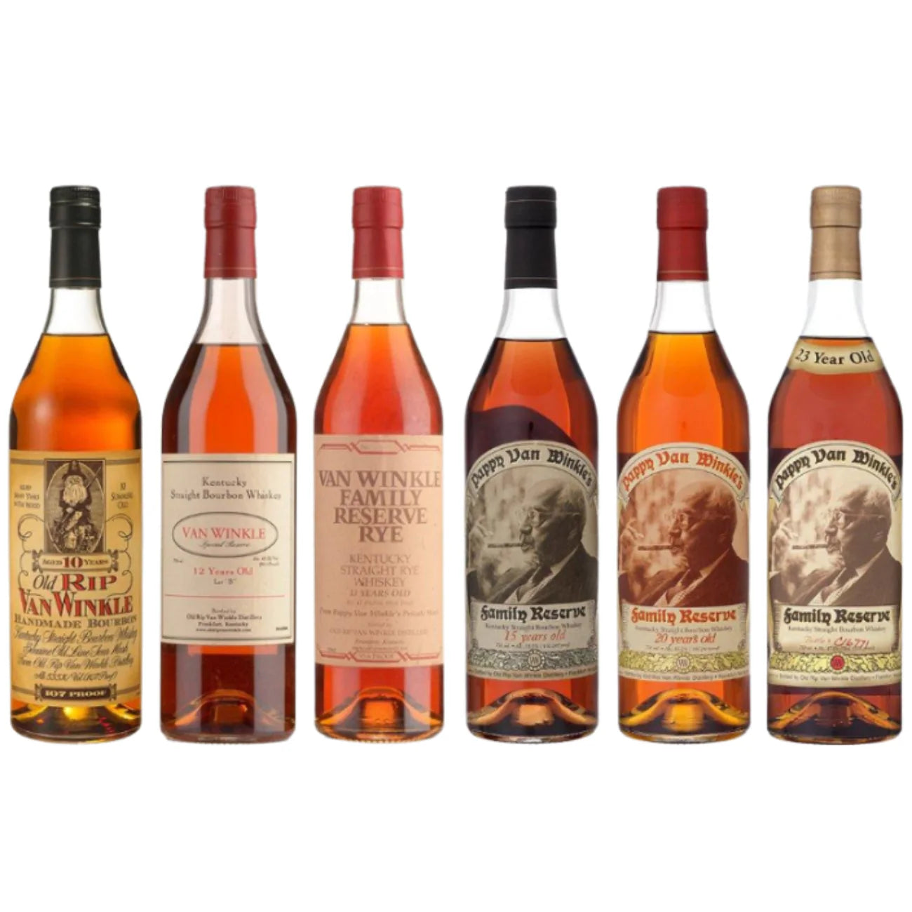 6 Bottles 750ml Bourbon Collection Set V846