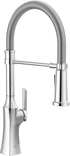 Brushed Nickel Kitchen Faucet with Pull Down Sprayer E448708