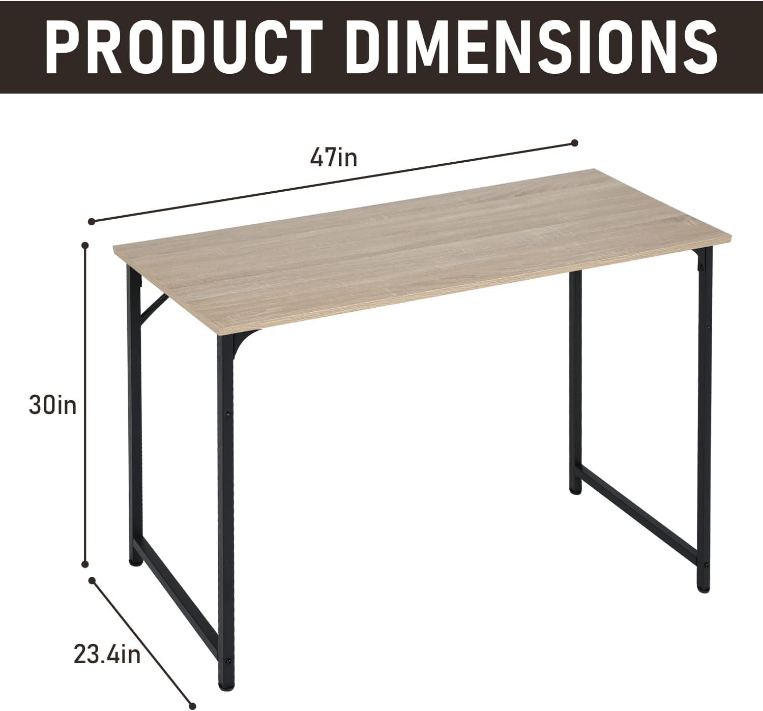 Black Wood and Metal Computer Desk B180959